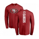 Football San Francisco 49ers #17 Emmanuel Sanders Red Backer Long Sleeve T-Shirt