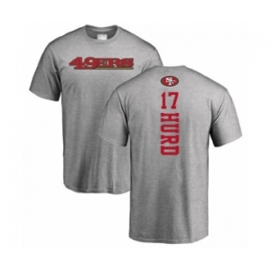 Football San Francisco 49ers #17 Jalen Hurd Ash Backer T-Shirt