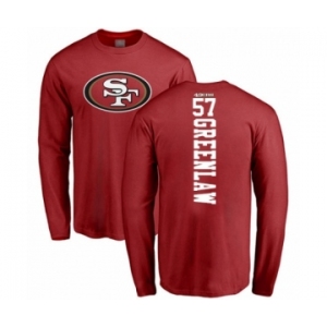 Football San Francisco 49ers #57 Dre Greenlaw Red Backer Long Sleeve T-Shirt