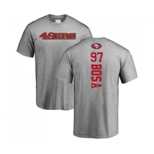 Football San Francisco 49ers #97 Nick Bosa Ash Backer T-Shirt