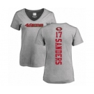 Football Women's San Francisco 49ers #17 Emmanuel Sanders Ash Backer T-Shirt