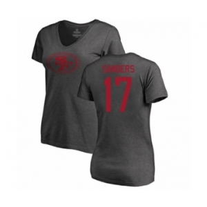 Football Women's San Francisco 49ers #17 Emmanuel Sanders Ash One Color T-Shirt