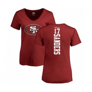 Football Women's San Francisco 49ers #17 Emmanuel Sanders Red Backer T-Shirt