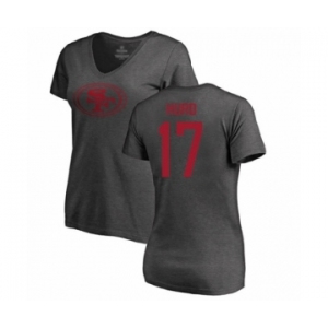 Football Women's San Francisco 49ers #17 Jalen Hurd Ash One Color T-Shirt