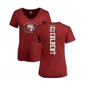 Football Women's San Francisco 49ers #27 Adrian Colbert Red Backer T-Shirt