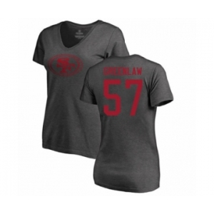 Football Women's San Francisco 49ers #57 Dre Greenlaw Ash One Color T-Shirt