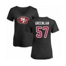 Football Women's San Francisco 49ers #57 Dre Greenlaw Black Name & Number Logo T-Shirt