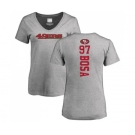 Football Women's San Francisco 49ers #97 Nick Bosa Ash Backer T-Shirt