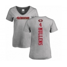 NFL Women's Nike San Francisco 49ers #4 Nick Mullens Ash Backer T-Shirt