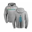 Football Miami Dolphins #3 Josh Rosen Ash Backer Pullover Hoodie