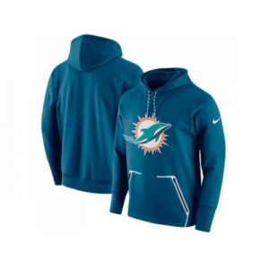 Men Miami Dolphins Nike Aqua Champ Drive Vapor Speed Pullover Hoodie