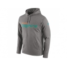 Men Miami Dolphins Nike Gray Circuit Wordmark Essential Performance Pullover Hoodie