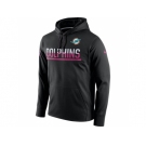 Men's Miami Dolphins Black Breast Cancer Awareness Circuit Performance Pullover Hoodie