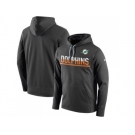 Men's Miami Dolphins Nike Anthracite Sideline Circuit Pullover Performance Hoodie