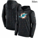 Men's Miami Dolphins Nike Charcoal 2021 NFL Crucial Catch Therma Pullover Hoodie