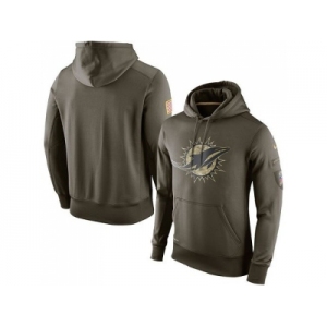 Men's Miami Dolphins Nike Olive Salute To Service KO Performance Hoodie