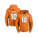 Nike Miami Dolphins #10 Kenny Stills Orange Name & Number Pullover NFL Hoodie