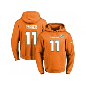 Nike Miami Dolphins #11 DeVante Parker Orange Name & Number Pullover NFL Hoodie