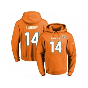 Nike Miami Dolphins #14 Jarvis Landry Orange Name & Number Pullover NFL Hoodie