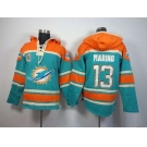 nike nfl jerseys miami dolphins #13 marino orange-green[pullover hooded sweatshirt]