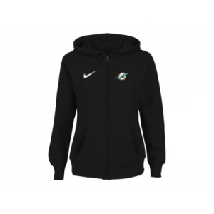 Women Miami Dolphins Stadium Rally Full Zip Hoodie Black