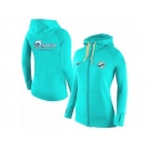 Women Nike Miami Dolphins Full-Zip Performance Hoodie Green