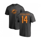 Football Miami Dolphins #14 Ryan Fitzpatrick Ash One Color T-Shirt