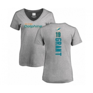 NFL Women's Nike Miami Dolphins #19 Jakeem Grant Ash Backer T-Shirt