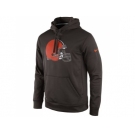 Cleveland Browns Nike Brown Practice Performance Pullover Hoodie