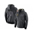 Men Cleveland Browns #22 Jabrill Peppers Stitched Black Anthracite Salute to Service Player Performance Hoodie