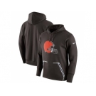 Men Cleveland Browns Nike Brown Champ Drive Vapor Speed Performance Pullover Hoodie