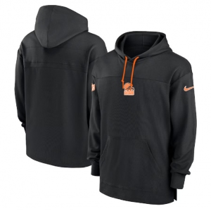 Men's Cleveland Browns Black Performance Pullover Hoodie