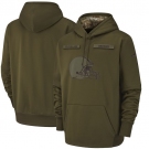 NFL Men's Cleveland Browns Nike Olive Salute to Service Pullover Hoodie