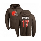 NFL Nike Cleveland Browns #17 Greg Joseph Brown Name & Number Logo Pullover Hoodie