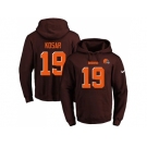 Nike Cleveland Browns #19 Bernie Kosar Brown Name & Number Pullover NFL Hoodie