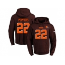 Nike Cleveland Browns #22 Jabrill Peppers Brown Name & Number Pullover NFL Hoodie