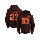 Nike Cleveland Browns #23 Joe Haden Brown Name & Number Pullover NFL Hoodie