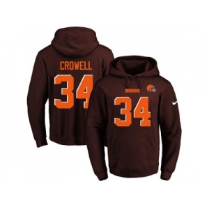 Nike Cleveland Browns #34 Isaiah Crowell Brown Name & Number Pullover NFL Hoodie