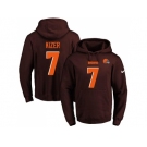 Nike Cleveland Browns #7 DeShone Kizer Brown Name & Number Pullover NFL Hoodie