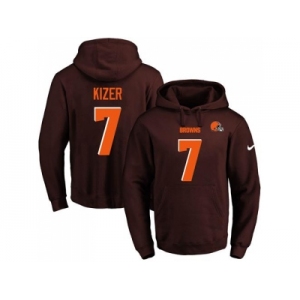 Nike Cleveland Browns #7 DeShone Kizer Brown Name & Number Pullover NFL Hoodie