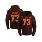 Nike Cleveland Browns #73 Joe Thomas Brown Name & Number Pullover NFL Hoodie