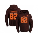 Nike Cleveland Browns #82 Gary Barnidge Brown Name & Number Pullover NFL Hoodie