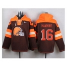 Nike Cleverland Browns #16 Andrew Hawkins Brown Player Pullover NFL Hoodie