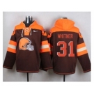 Nike Cleverland Browns #31 Donte Whitner Brown Player Pullover NFL Hoodie