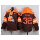 Nike Cleverland Browns #32 Jim Brown Brown Player Pullover NFL Hoodie