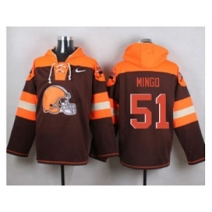 Nike Cleverland Browns #51 Barkevious Mingo Brown Player Pullover NFL Hoodie