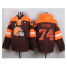 Nike Cleverland Browns #74 Cameron Erving Brown Player Pullover NFL Hoodie