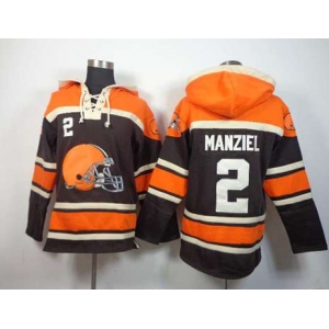 nike nfl jerseys cleveland browns #2 manziel brown-orange[pullover hooded sweatshirt]