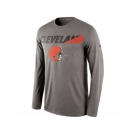 Men's Cleveland Browns Nike Charcoal Legend Staff Practice Long Sleeves Performance T-Shirt