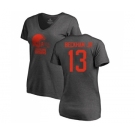 Football Women's Cleveland Browns #13 Odell Beckham Jr. Ash One Color T-Shirt